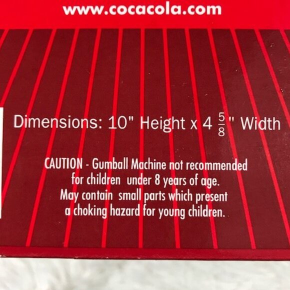 Vintage Coca-Cola Authentic Metal and Glass 10" Gumball Machine - Picture 13 of 14